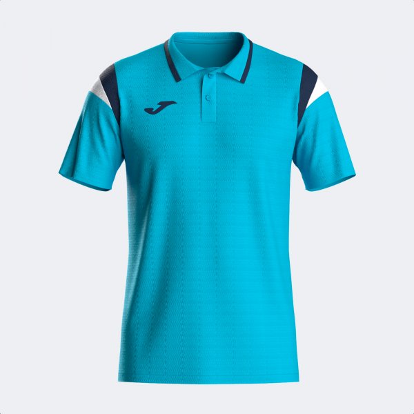 TERRA SHORT SLEEVE POLO FLUOR TURQUOISE DARK NAVY