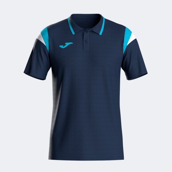 TERRA SHORT SLEEVE POLO DARK NAVY FLUOR TURQUOISE