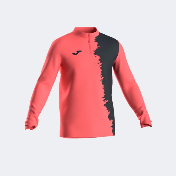PICASHO SWEATSHIRT FLUOR CORAL BLACK