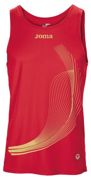 ELITE II SLEEVELESS SHIRT RED-GOLD
