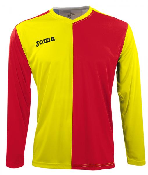 PREMIER L/S SHIRT RED-YELLOW