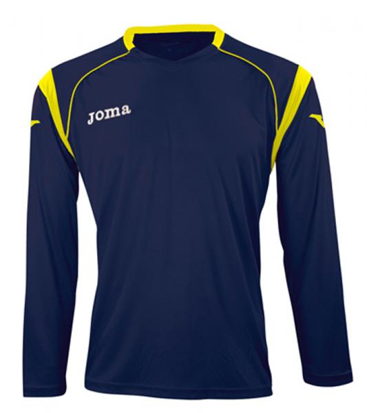ECO L/S SHIRT NAVY-YELLOW