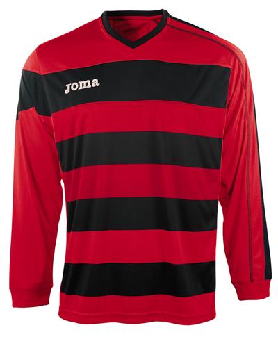 EUROPA L/S SHIRT RED-BLACK