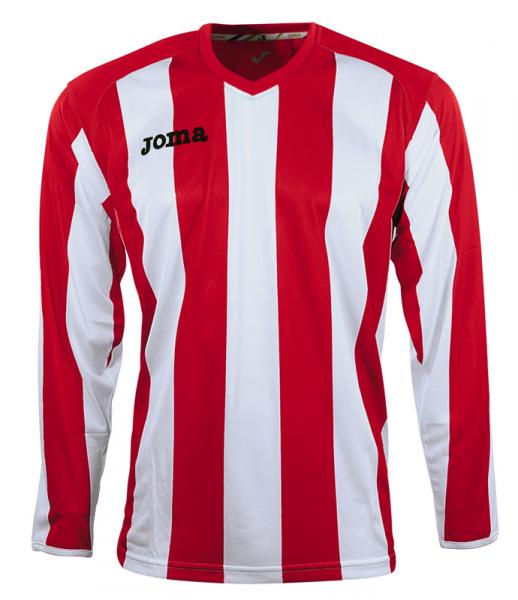 PISA 10 L/S SHIRT RED-WHITE