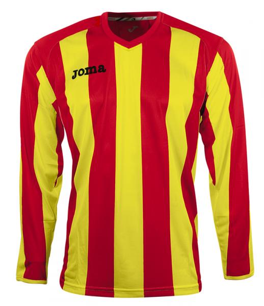 PISA 10 L/S SHIRT RED-YELLOW