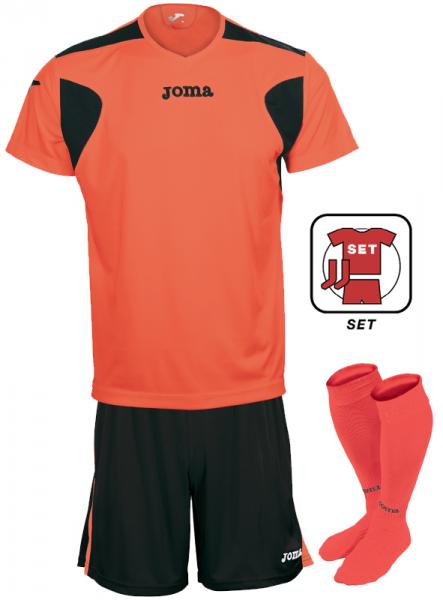 LIGA S/S FLURO SET CORAL-BLACK