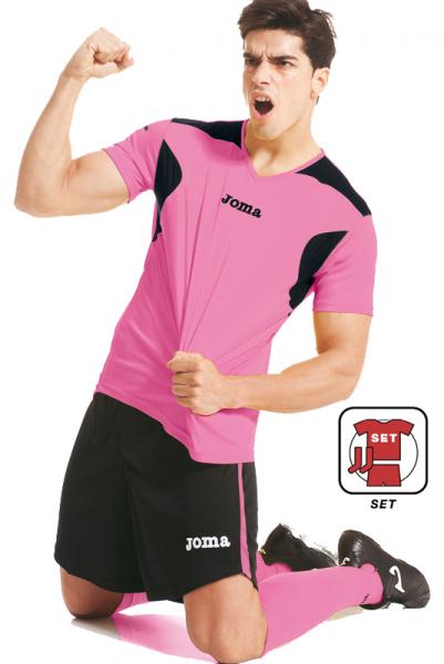 LIGA S/S FLURO SET PINK-BLACK