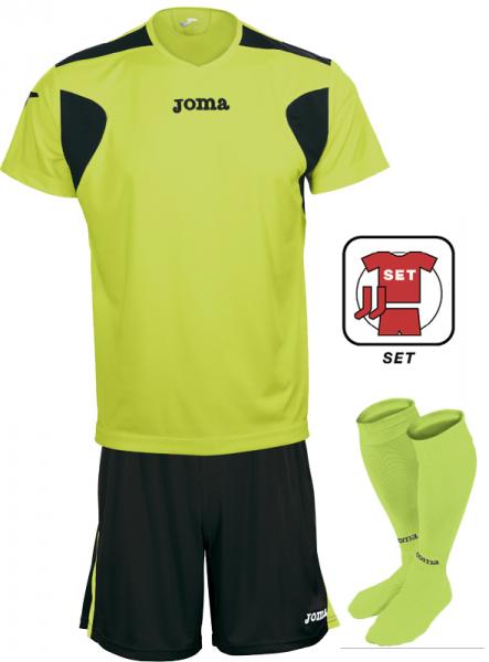LIGA S/S FLURO SET GREEN-BLACK