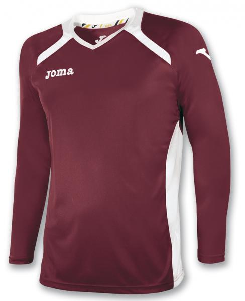 T-SHIRT CHAMPIONSHIP II BURGUNDY-WHITE L/S