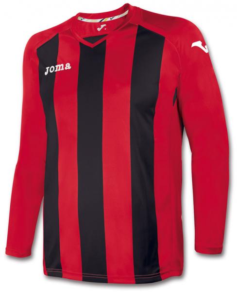 T-SHIRT PISA 12 RED-BLACK L/S
