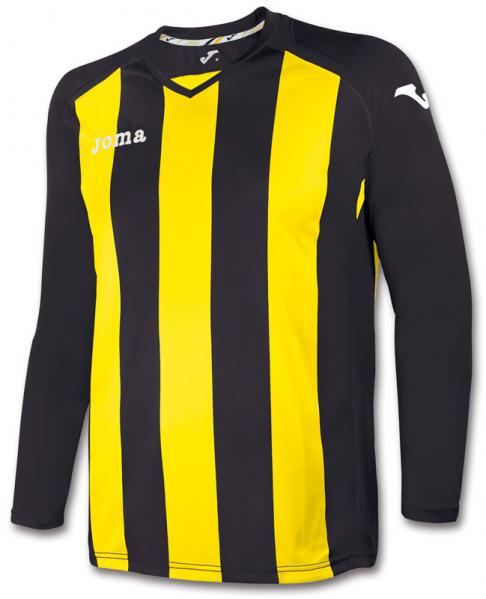 T-SHIRT PISA 12 BLACK-YELLOW L/S