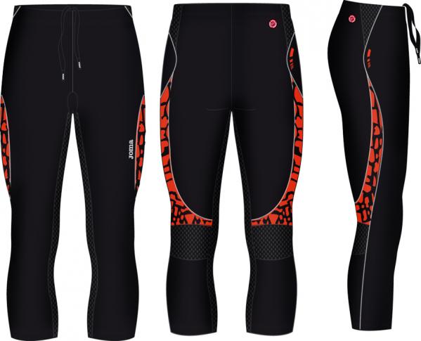 3:30 BLACK-ORANGE ELASTIC PIRATE PANTS