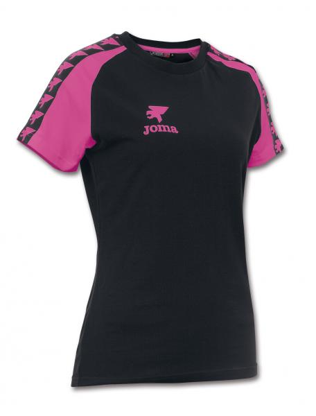 ORIGEN S/S WOMEN T-SHIRT BLACK-FUCHSIA