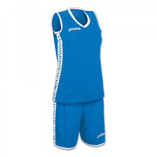 SET PIVOT WOMAN BLUE JERSEY+SHORTS