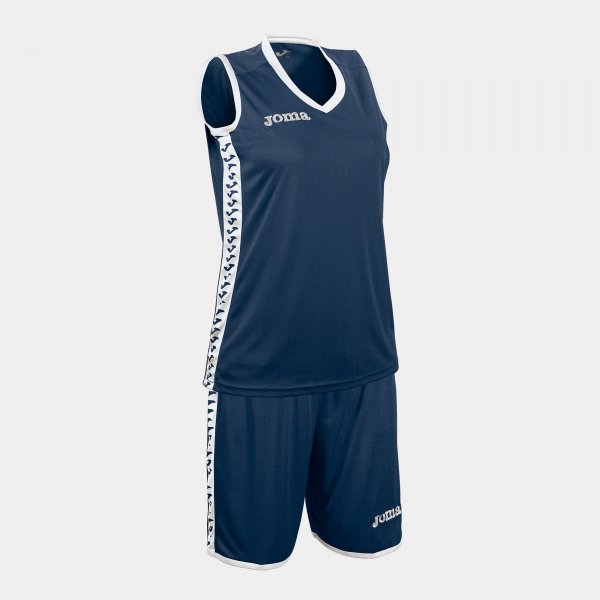 SET PIVOT WOMAN NAVY JERSEY+SHORTS