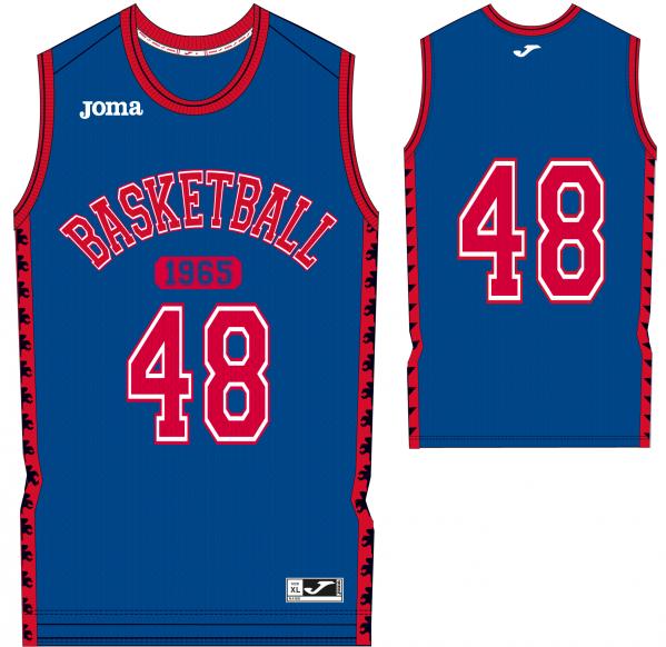 ROYAL-RED BASKET SLEEVELESS T-SHIRT