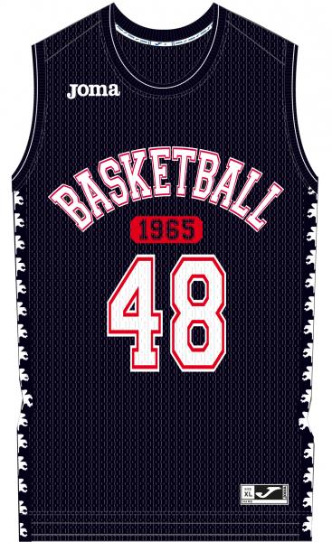 BLACK-WHITE BASKET SLEEVELESS T-SHIRT