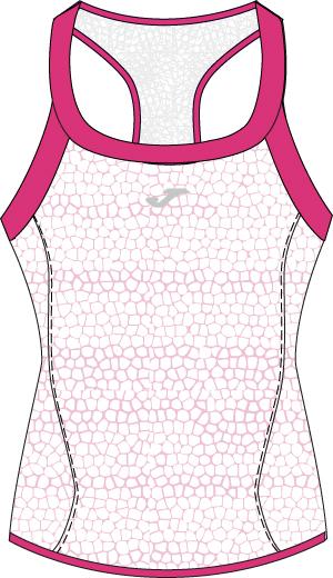TENNIS WHITE-FUCSIA WOMAN SHIRT 