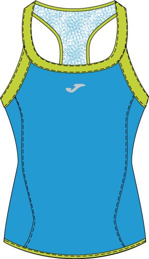 TENNIS ROYAL BLUE-LIME WOMAN SHIRT 