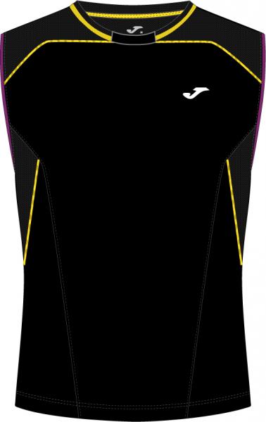 TRAIL SLEEVELESS T-SHIRT MAN BLACK-YELLOW