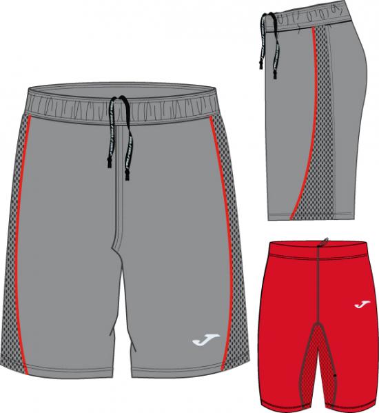 TRAIL BERMUDA SHORT MAN GREY-RED