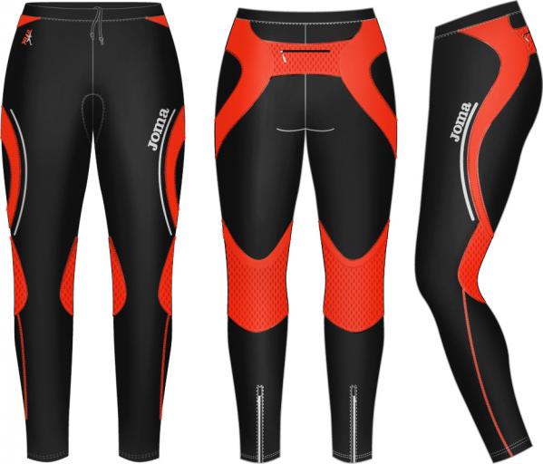 TRAIL MAN BLACK/RED ELASTIC LONG PANT