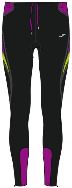 TRAIL WOMAN BLACK-PURPLE ELASTIC LONG PANTS