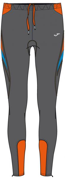 TRAIL WOMAN GREY-ORANGE ELASTIC LONG PANTS