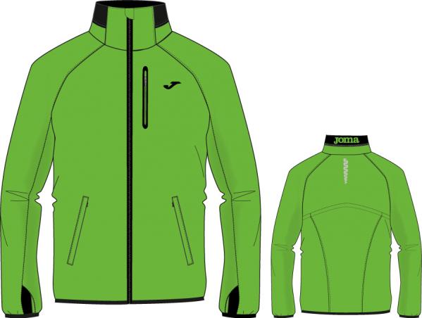 RUNNING RAINJACKET MAN GREEN-BLACK