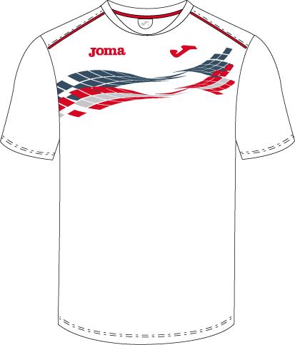 TENNIS S/S  WHITE-RED T-SHIRT 
