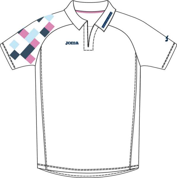 POLO SHIRT S/S MASTER 1000 WHITE BLUE PINK