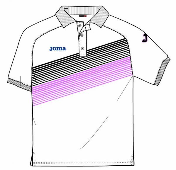 POLO SHIRT S/S MASTER 1000 WHITE BLACK PINK