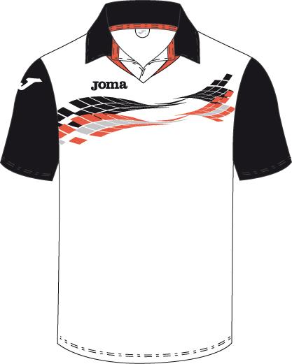 TENNIS S/S WHITE-BLACK POLO 