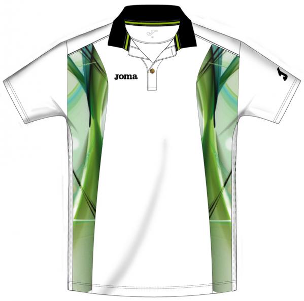 MASTER 1000 WHITE/GREEN S/S POLO