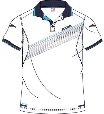 TENNIS MAN WHITE-BLACK S/S POLO