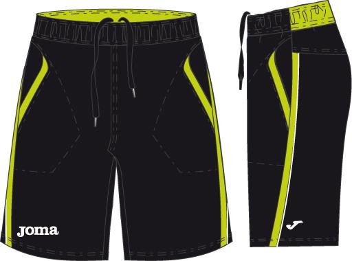 TENNIS BLACK SHORT WITH POCKETS