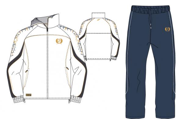 TENNIS WHITE-GOLD TRACKSUIT 