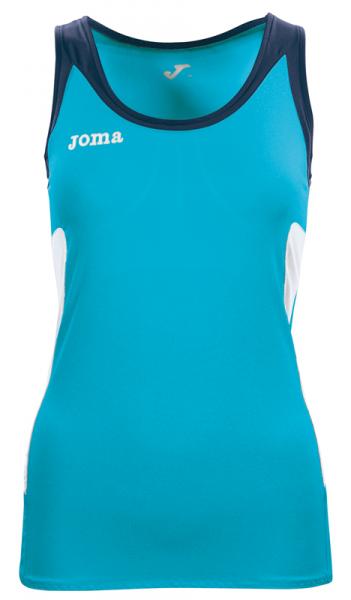 OPEN SLEEVELESS WOMAN SHIRT SKY BLUE-NAVY