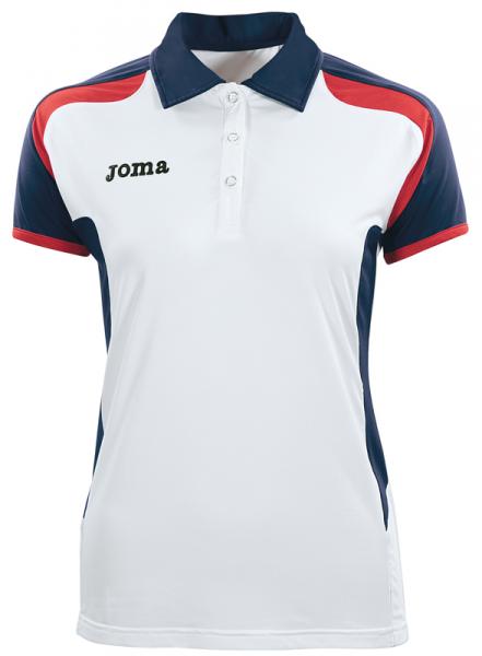 OPEN S/S WOMAN POLO SHIRT WHITE-NAVY-RED