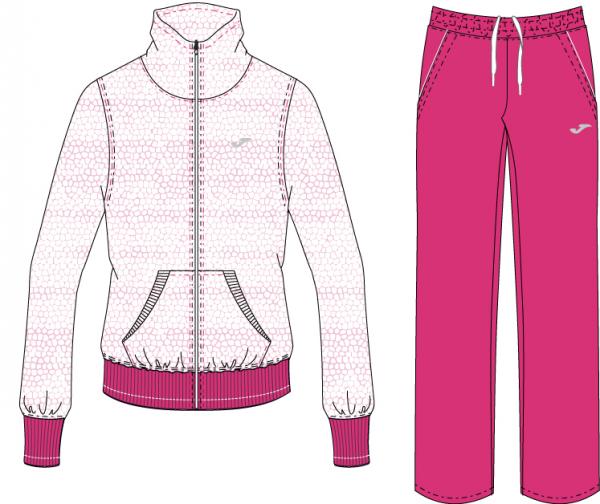 TENNIS WOMAN WHITE-PINK MICRO TRACKSUIT 