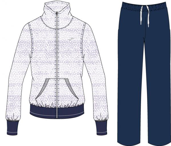 TENNIS WOMAN VIOLET-NAVY MICRO TRACKSUIT 
