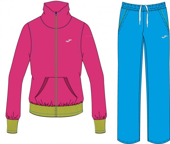 TENNIS WOMAN FUCSIA-ROYAL BLUE MICRO TRACKSUIT 