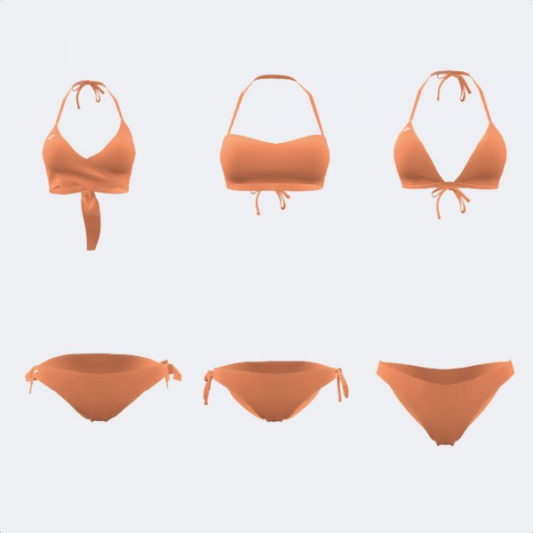 SANTA MÓNICA II BIKINI TOP + SWIMMING BOTTOMS ORANGE