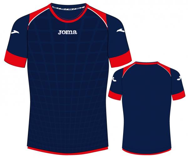 MAN T-SHIRT S/S NAVY-RED