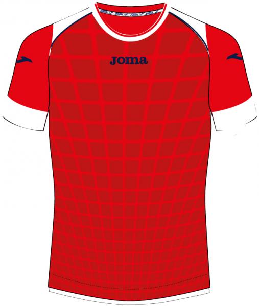 MAN T-SHIRT S/S RED-WHITE
