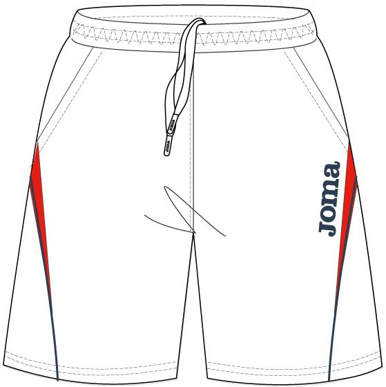 SHORT PADEL MAN WHITE-RED