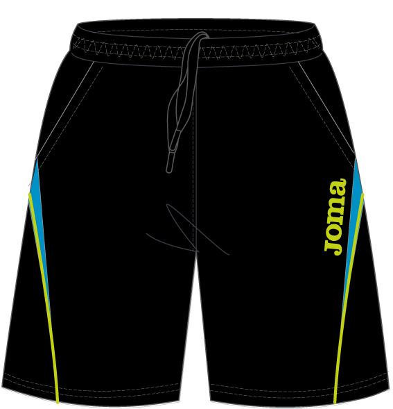 SHORT TENIS MAN BLACK-LIME