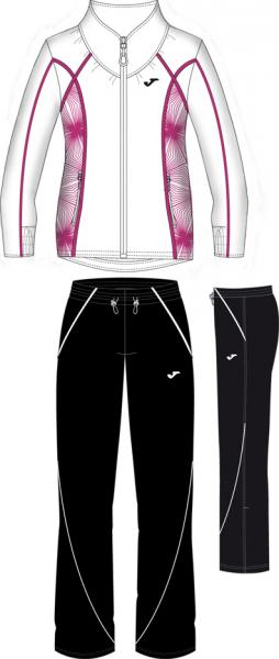 PADEL WHITE/PINK-BLACK TRACKSUIT