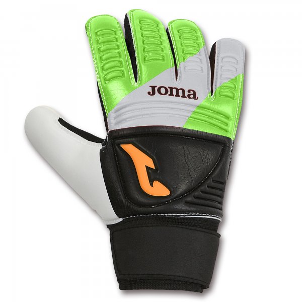 GOALKEEPER GLOVES CALCIO GREEN FLUOR-SILVER