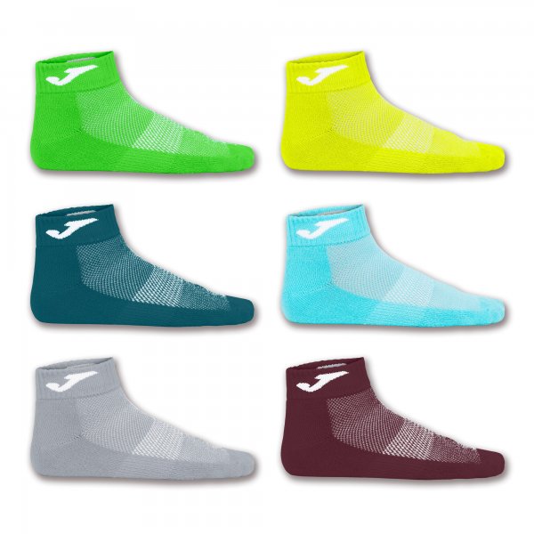 ANKLE SOCK BROW-YEL-GREE-TUR-GRE-NAV -PACK 12 PRS-